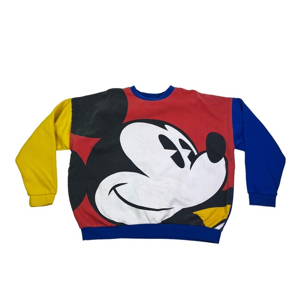 Vintage Disney Mickey & Co Big Face Mickey Mouse Crewneck - Picture 1 of 6